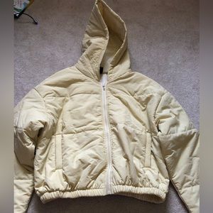 Yellow women’s puffer jacket